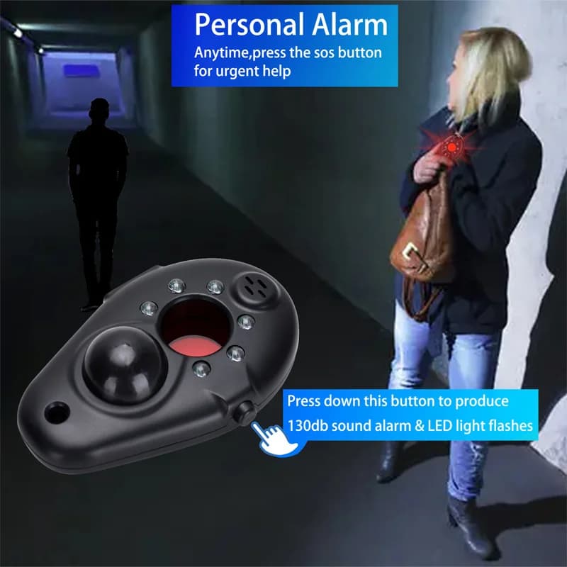 Prevenzione degli intrusioni anti-bestia all'aperto Porta dell'hotel Prevenzione della perdita dei bagagli Allarme personale per autodifesa Scanner per obiettivo della fotocamera