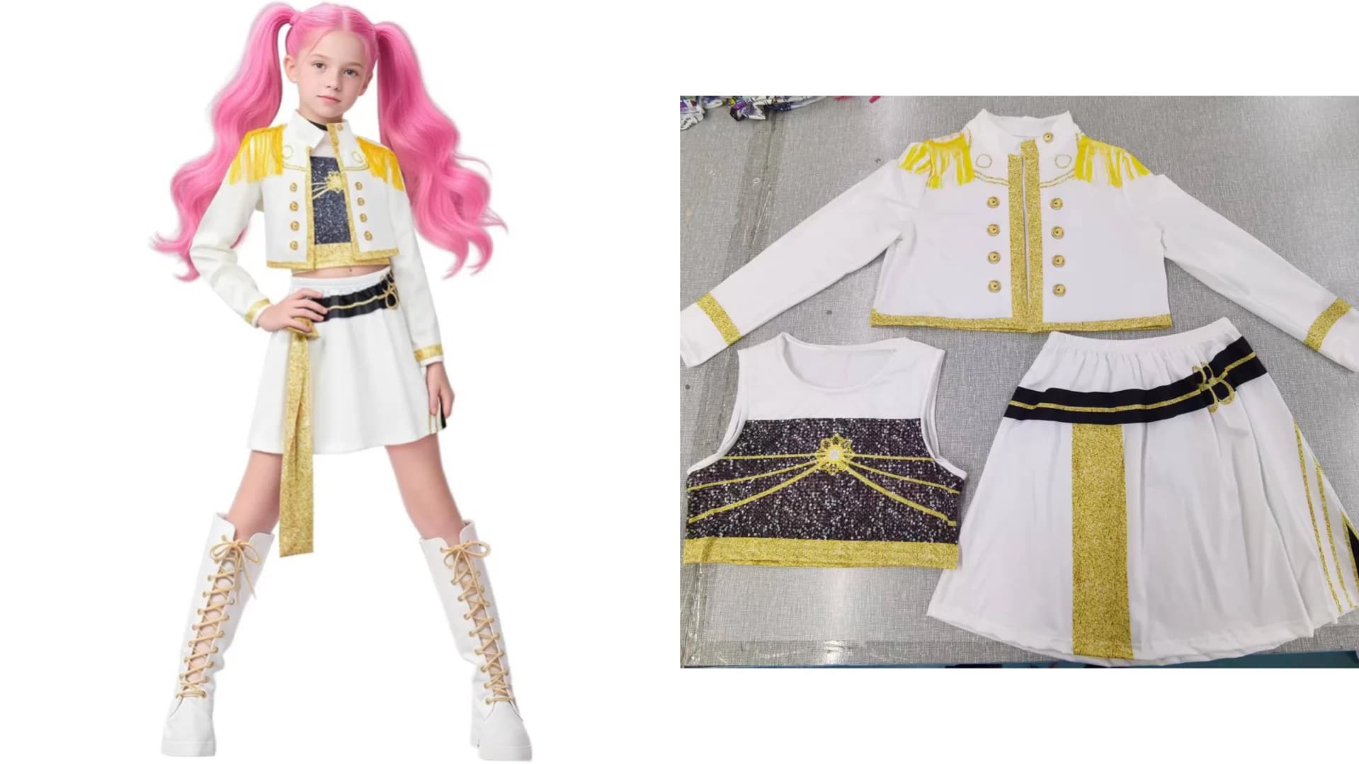 Girls Zoey Cosplay Girl Group Rumi Kids Costume Mira Outfit Preferred Dresses for Theatre Shows Halloween Animated Movie Dress