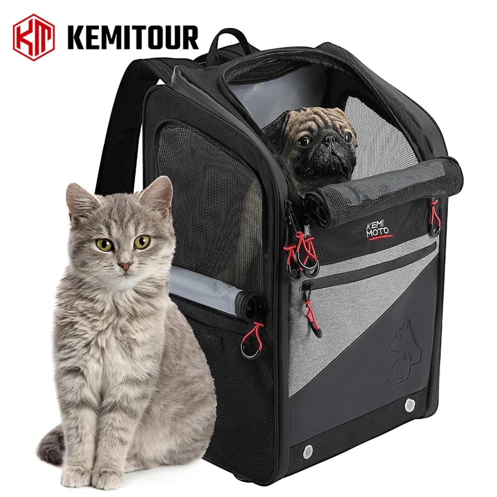 Borsa da Viaggio per Animali Domestici da Moto, Trasportino Pieghevole Portatile per Cani e Gatti fino a 9 kg, Zaino per Touring Street Glide Road King