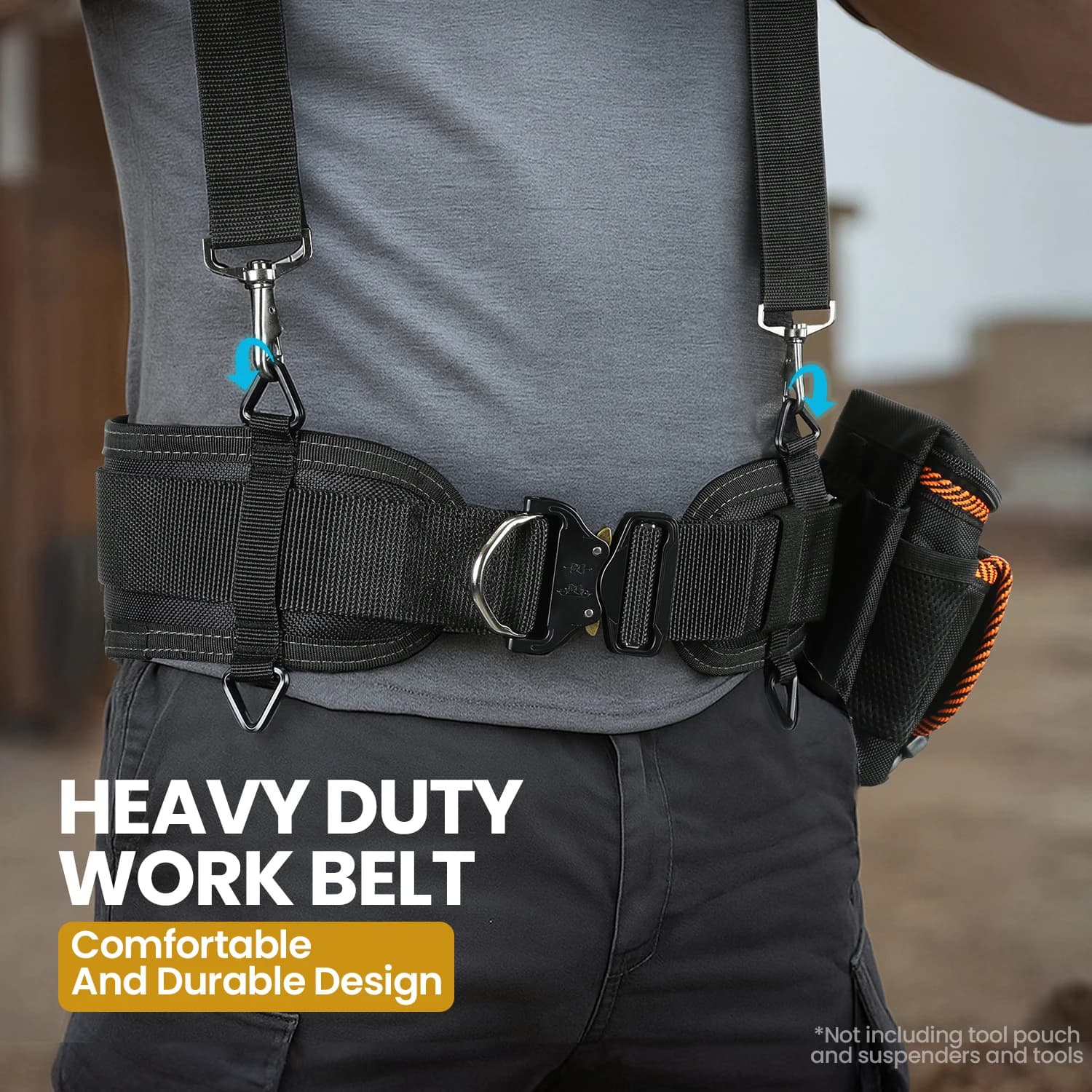 Padded tool belt with durable buckle, padded work belt Comfortable tool belt, adjustable waist, quick release