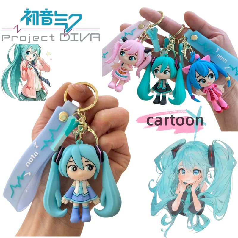 Portachiavi Hatsune Miku, Nuovo Design Creativo e Carino, Ciondolo Personalizzato di Alta Qualità per Auto, Zaino Studenti, Regalo