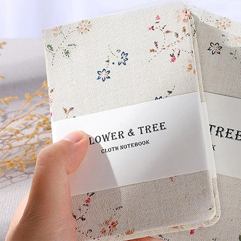 1pc Colore A6 copertura in tessuto Raccoglitore fai da te Copertina per notebook Diario Agenda Planner Copertina in carta Cancelleria scolastica