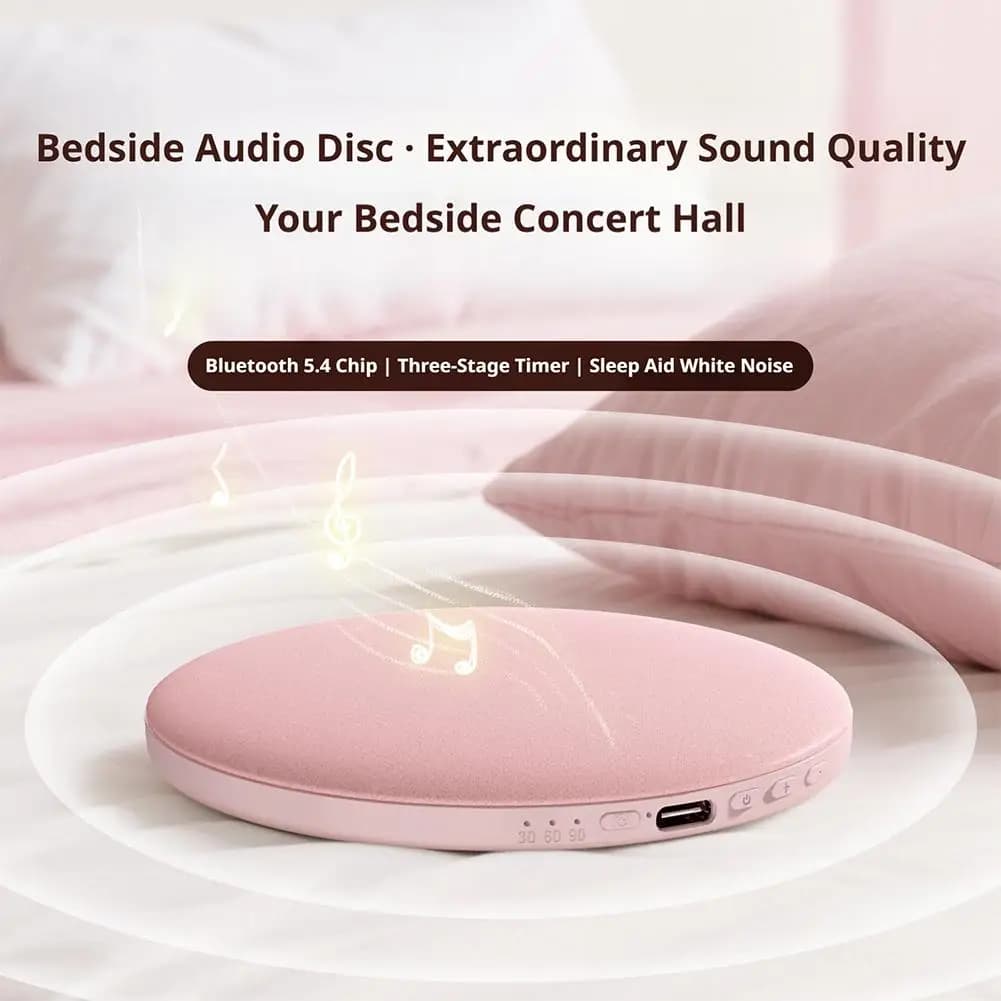 Altoparlante Bluetooth Sottocuscino per il Sonno, Ultra Sottile, Portatile, con Rumore Bianco, Audio per il Sonno, a Conduzione Ossea, Ricaricabile, per Relax Domestico