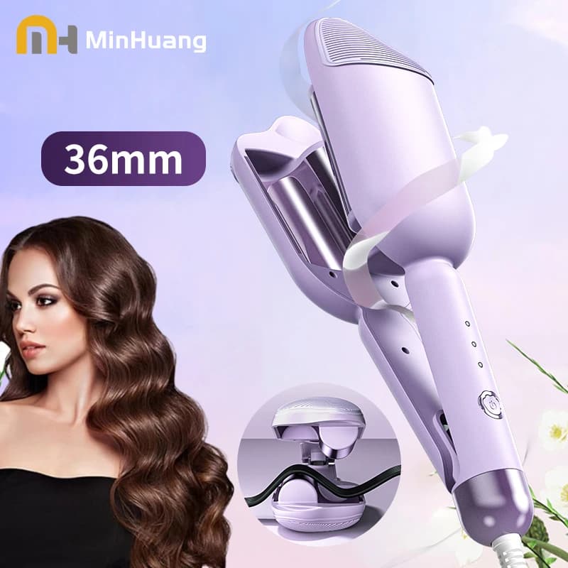 Bigodino for Electric Hair 36mm Wave Large Styling Ceramic Hair Iron Long-Term Hairstyle Tool for Styling Hair Dryer