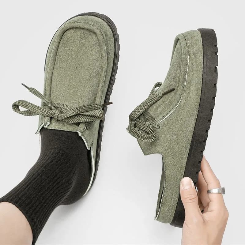 Men's casual shoes Muli slip-on outdoor stroller Mocassini in flannel retro Comfortable low shoes with soft sole and round toe men's fashion Slippers