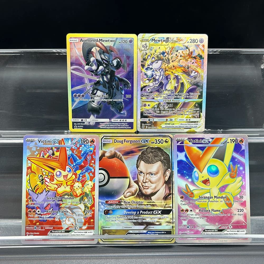 Carta da collezione PTCG fai-da-te Mewtwo Vstar GG044/GG70 Corona Zenith: Galarian Gallery Holo TCG Foil Card Rifrattivo Colore Flash Regali