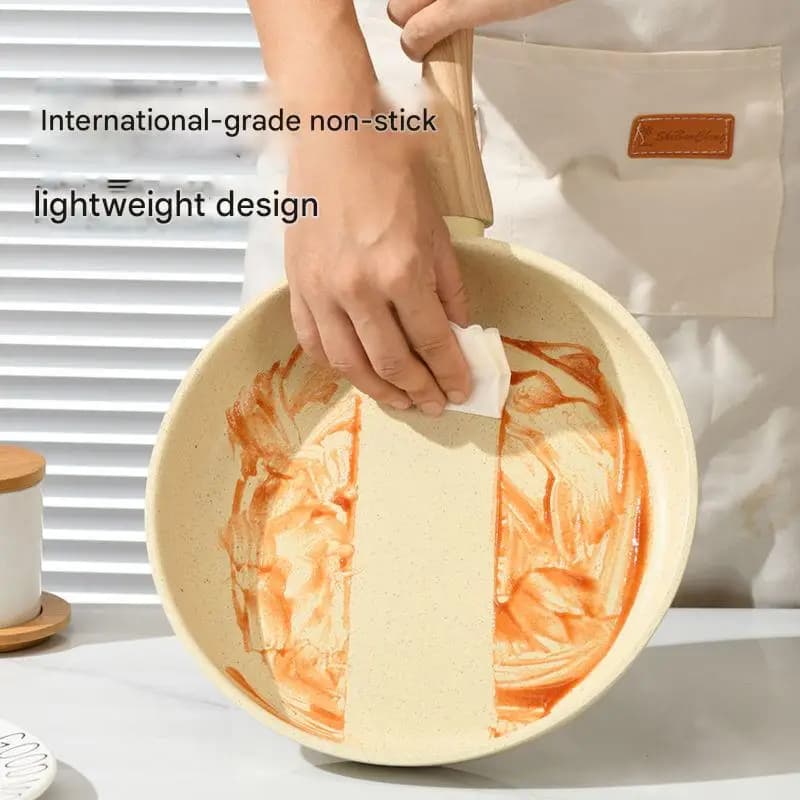 Maifan Stone Sweater Stir-fry Wok Fry Ceramic Fry Non-stick pan for domestic use, universal induction gas cooker
