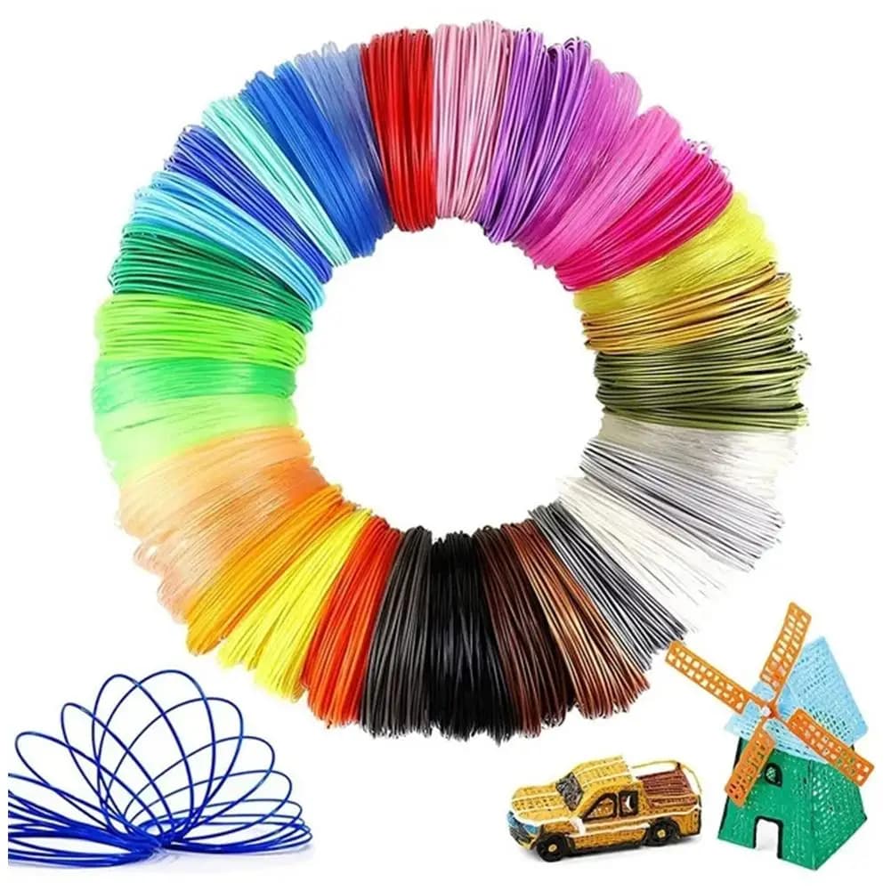 Consumabili per stampa 3D da 20 colori Filamento PLA a bassa temperatura PCL Filo da 3 m per penna stampante 3D Ricarica filamento in plastica PLA non tossico