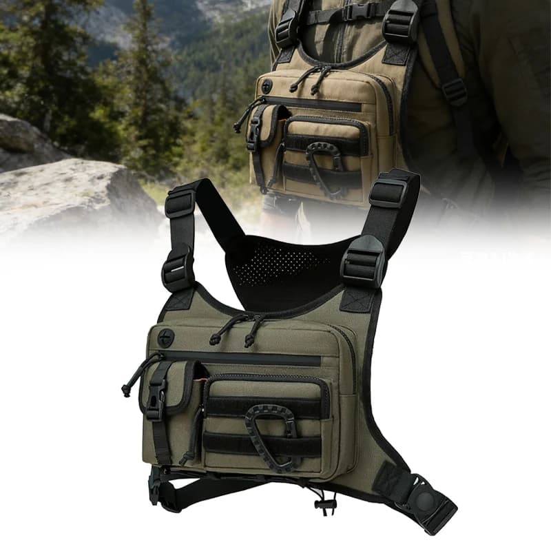 Men's and women's sports bag, water resistant, light, front chest bag, running bag for workouts, running, cycling