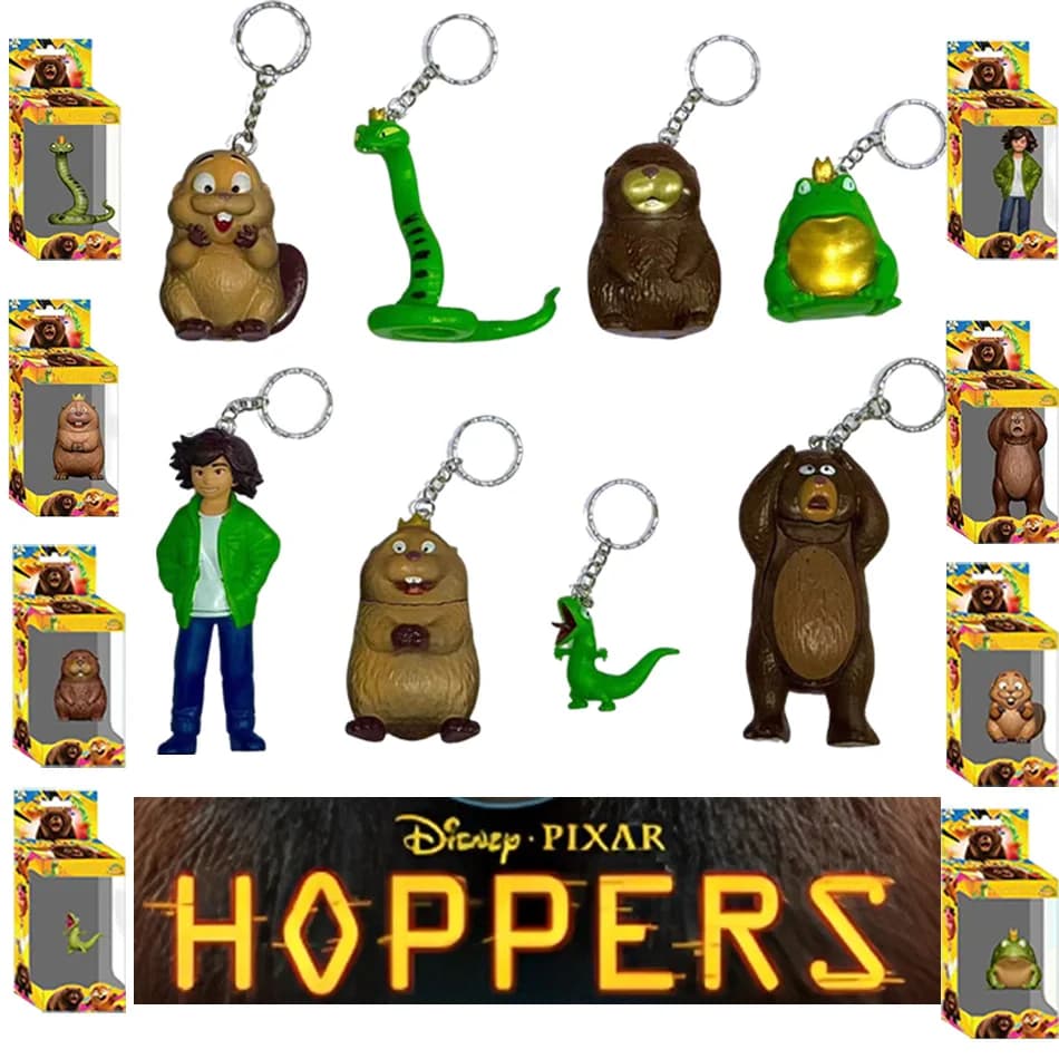 Disney Hoppers Beaver Transformation Project Action Figures Giocattoli Portachiavi Ciondolo Action Figures Bambole Giocattoli Regalo per bambini