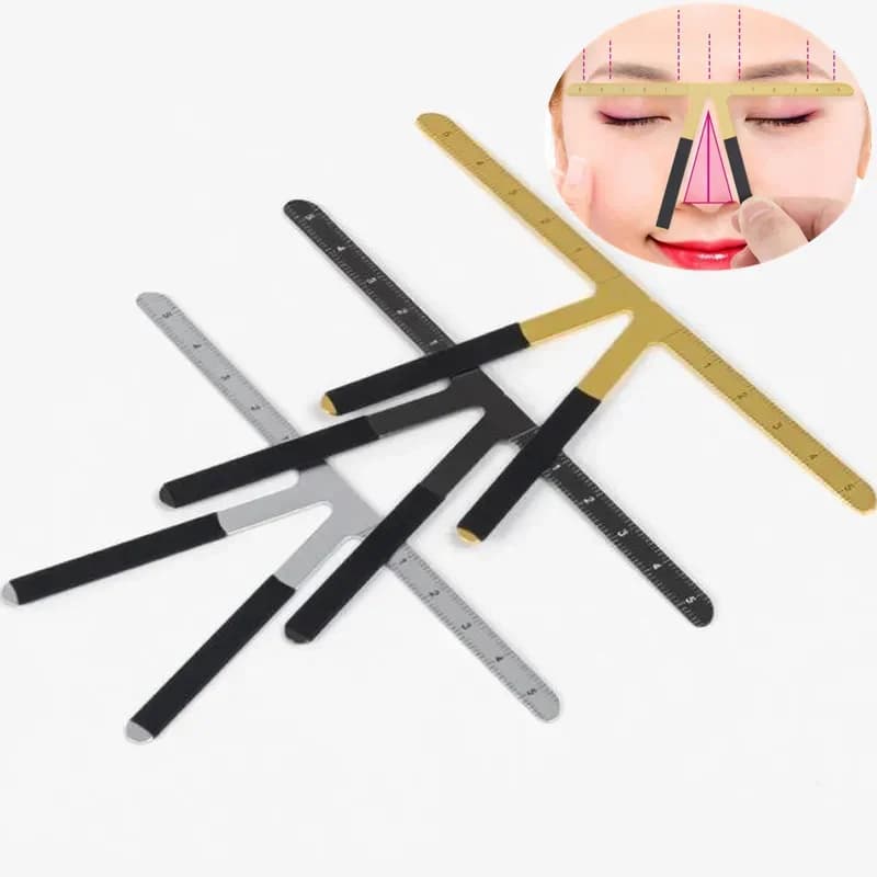 1 pz Microblading 3 colori sopracciglio tatuaggio Stencil righello equilibrio Shaper posizionamento modello definizione trucco permanente strumento 3D
