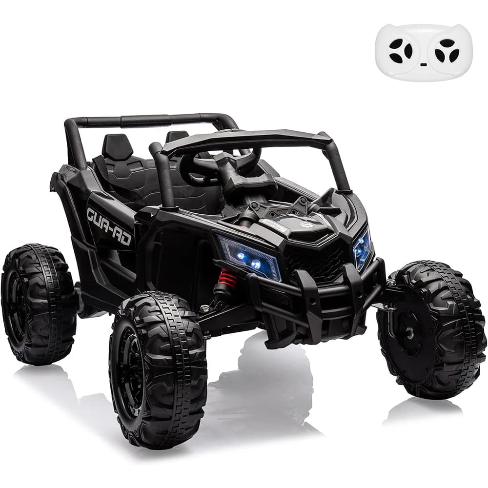 Auto da giro a 2 posti, 24 V per bambini che cavalcano in auto UTV con telecomando, veicolo elettrico a motore 2 × 200 W Luci a LED Giocattolo fuoristrada per bambini