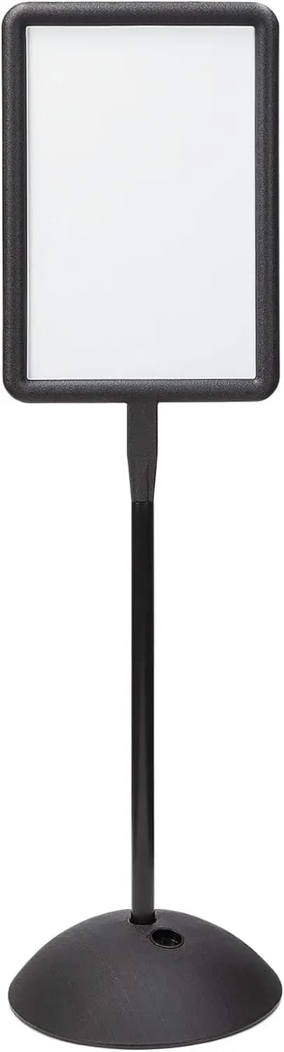Lavagna magnetica cancellabile a secco bifacciale, altezza 65", uso interno/esterno con base acqua/sabbia per stabilità