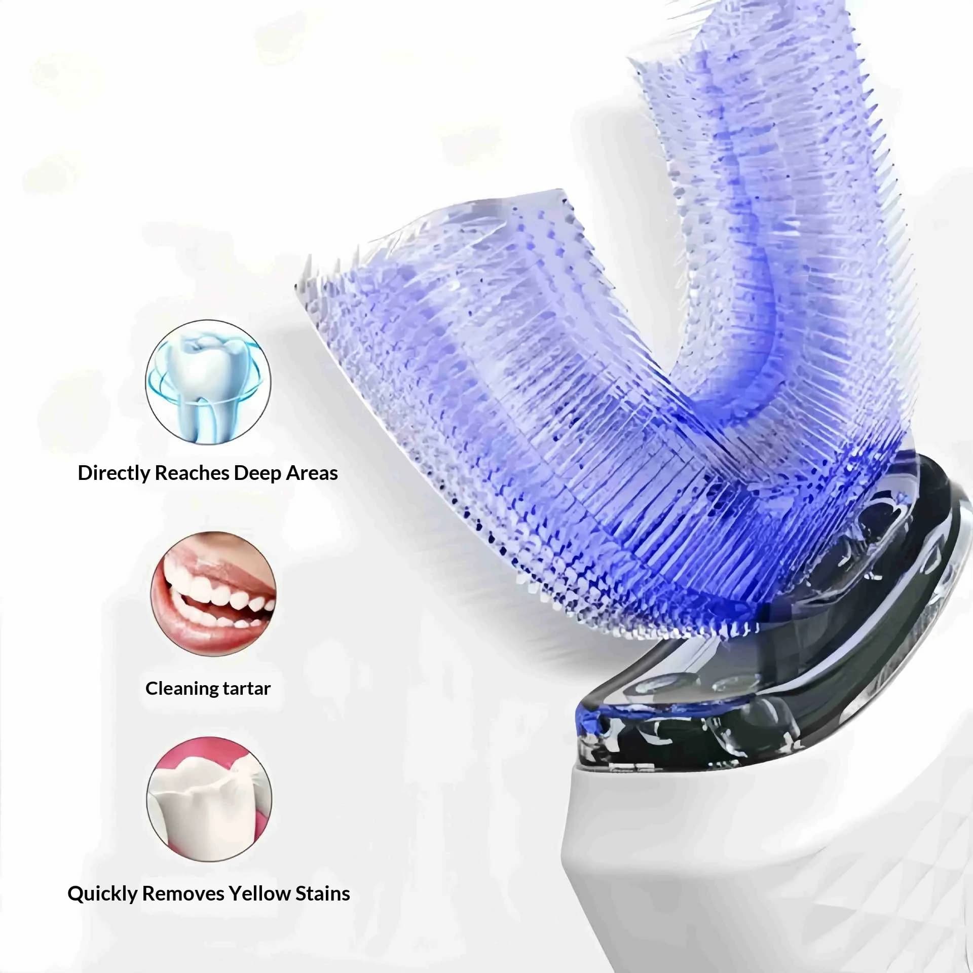 Electric Scooter for Adults Charge USB Automatic U-shaped toothbrush 360 degree intelligent rechargeable brush