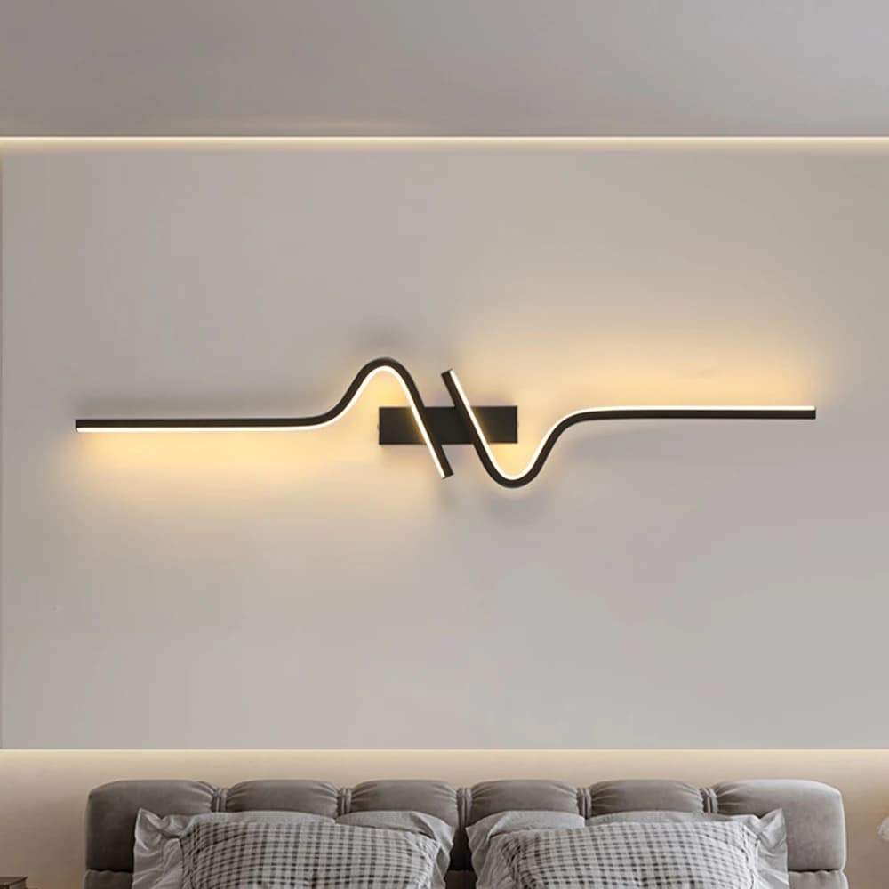Lampada da parete moderna a LED Lampade da parete a striscia lunga Sfondo TV Illuminazione decorativa per camera da letto Soggiorno Apparecchio di illuminazione per interni domestici