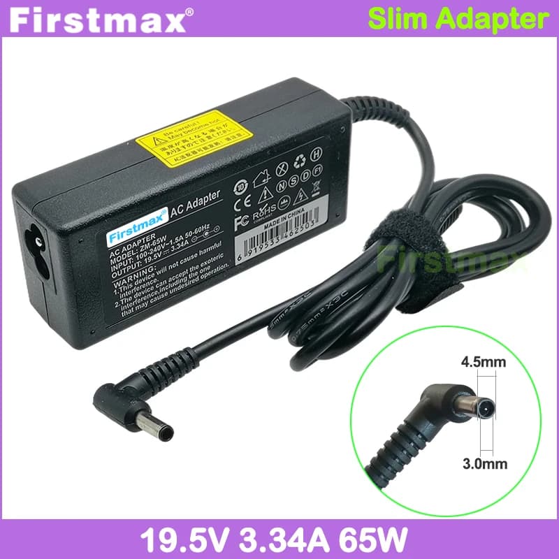 Alimentatore 65W caricabatterie 19.5V 3.34A per Dell Latitude 3410 3420 3490 P111G P129G P144G P89G 3510 3520 3590 P108F P75F adattatore