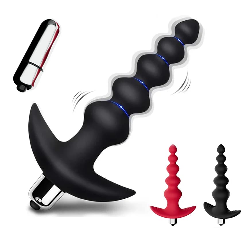 Plug anale vibrante Massaggiatore della prostata Butt Plug Prodotti del sesso gay Stimolatore del dildo Giocattoli adulti del sesso per uomini Donne Coppia Sex Shop