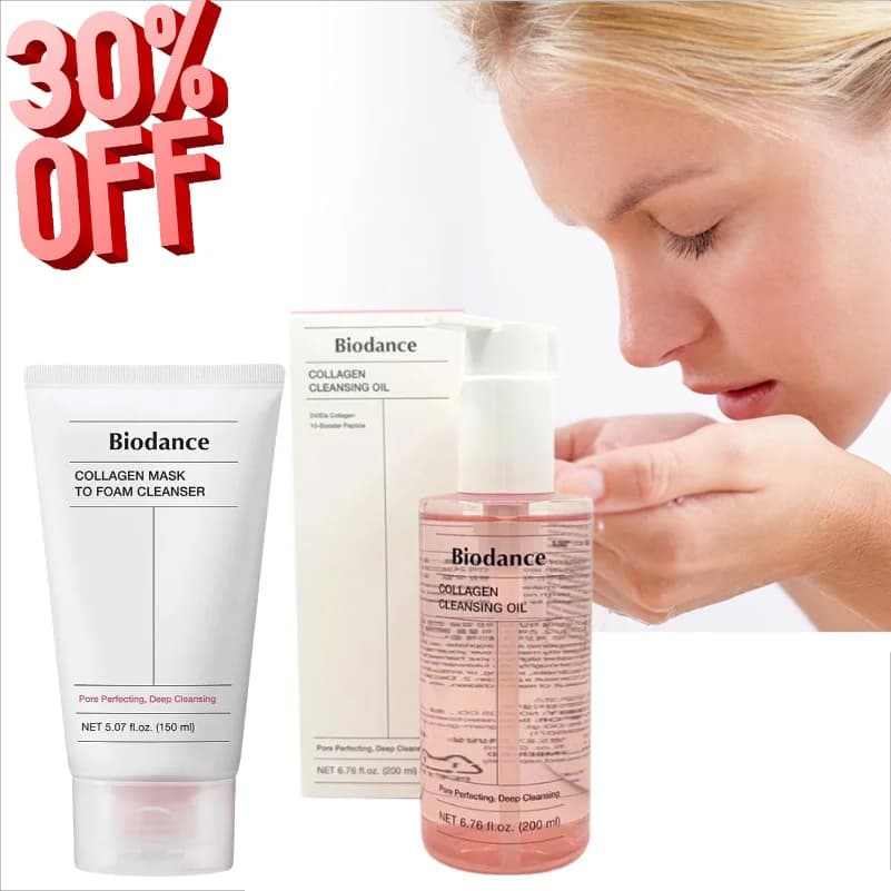 Skincare Set to Collagen Biodance, Duo Oil Detergent and Detergent Schiumogeno, Deep Perfection of the Pores, Hydrating Non-Irritating