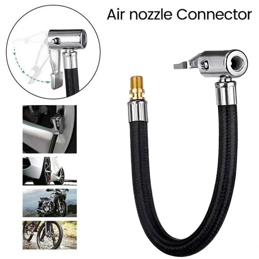 Adattatore per tubo gonfiagomme con attacco per aria compressa, tubo di prolunga ad alta pressione per gonfiagomme, adatto per auto, camion, moto, biciclette