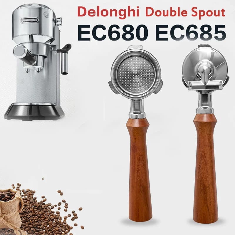 51 mm double bucket coffee stand with 1 cup basket for Delonghi ECO680 ECO685 coffee machine
