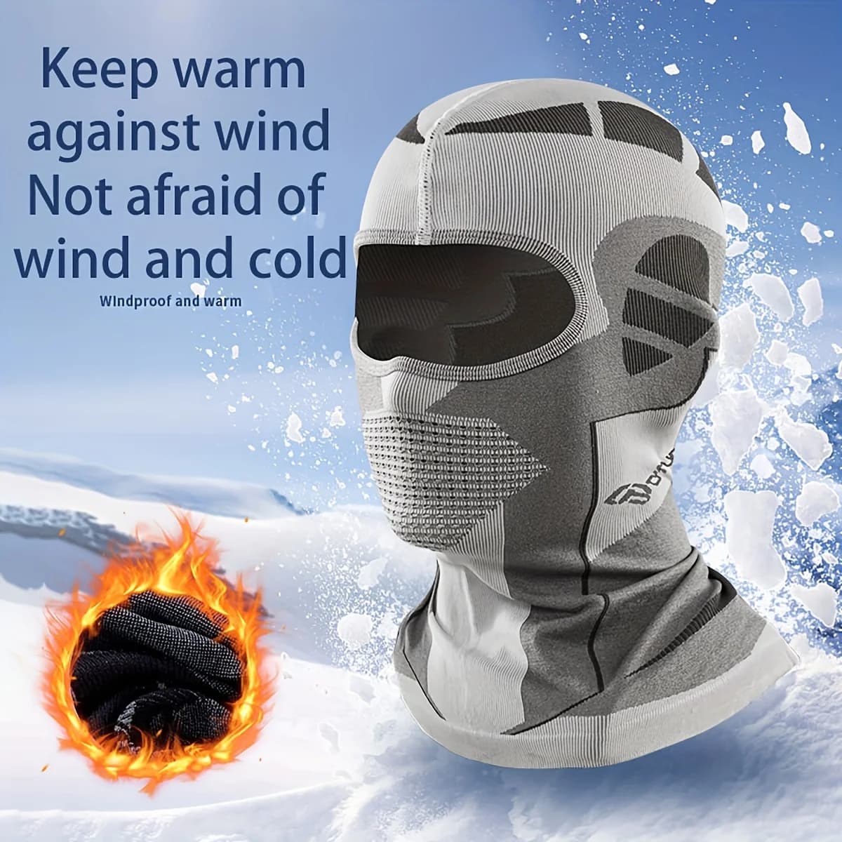 Passamontagna invernale Maschera termica per casco integrale da motociclista a prova di freddo Antivento caldo Sci Snowboard Maschera integrale