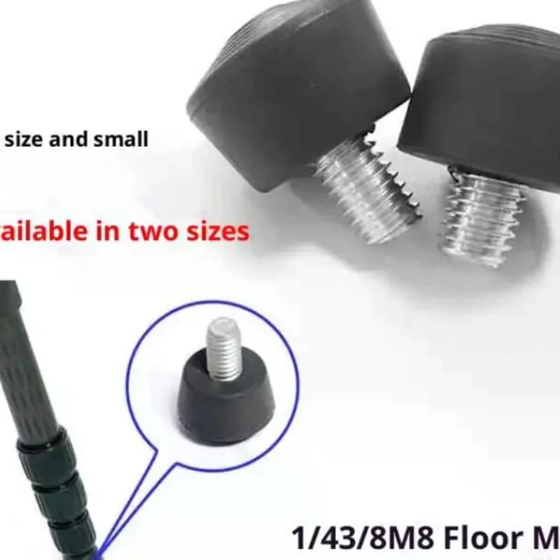 1Pc Tappetino per treppiede in gomma antiscivolo - 3/8 "1/4" M8 Spike Piedi Accessori fotografici universali per treppiede monopiede