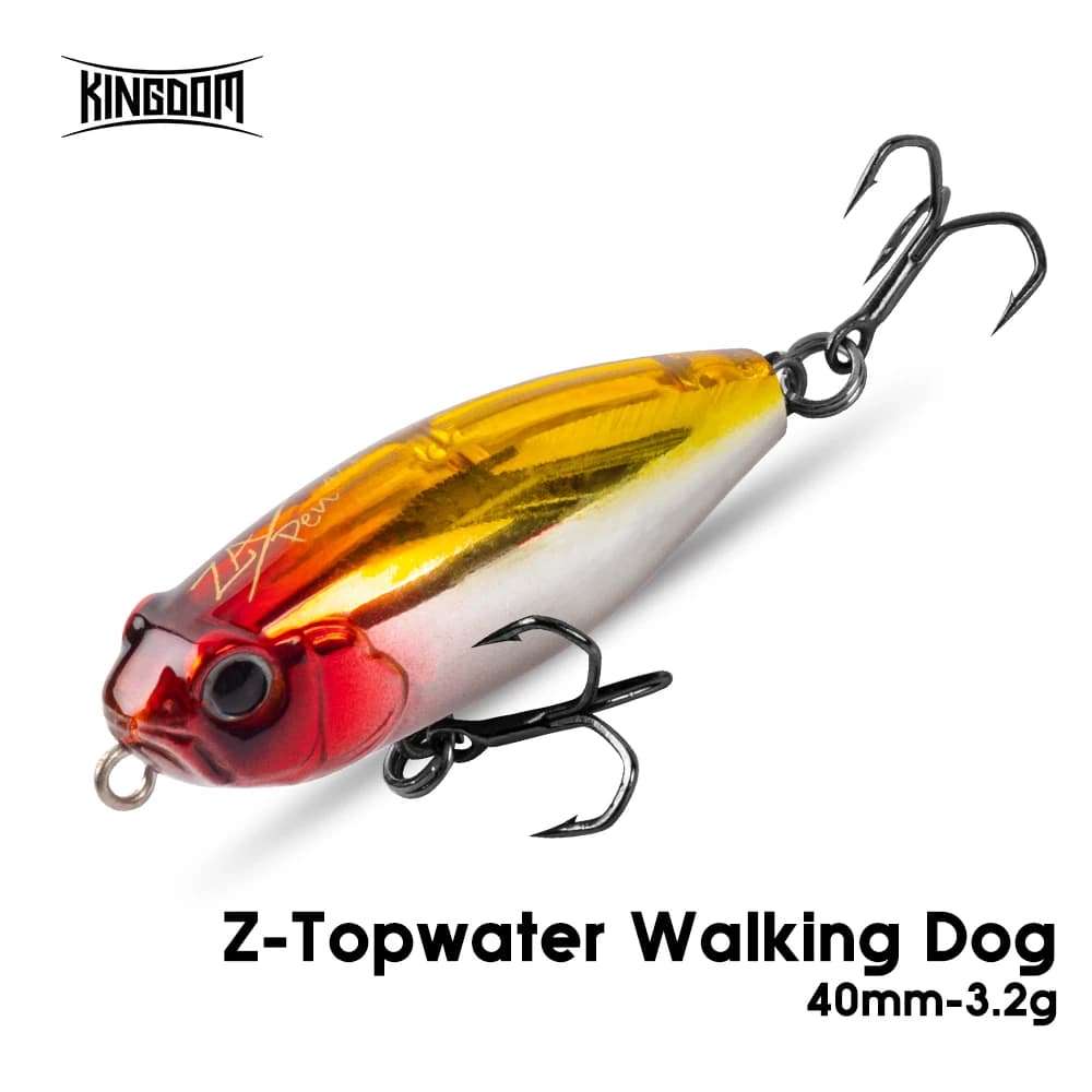 Kingdom Matita Galleggiante Richiamo di Pesca 40mm 3.2g Topwater Duro Wobblers Z-action Esca Dura Artificiale Per La Pesca Alla Trota Spigola Luccio