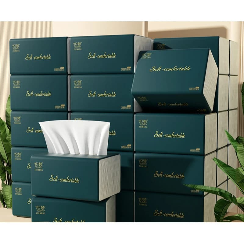 4-24 confezioni di carta velina portatile, 280 fogli/confezione, 5 strati, 56 fogli/confezione, tovaglioli in pasta di legno nativo, carta igienica per la casa
