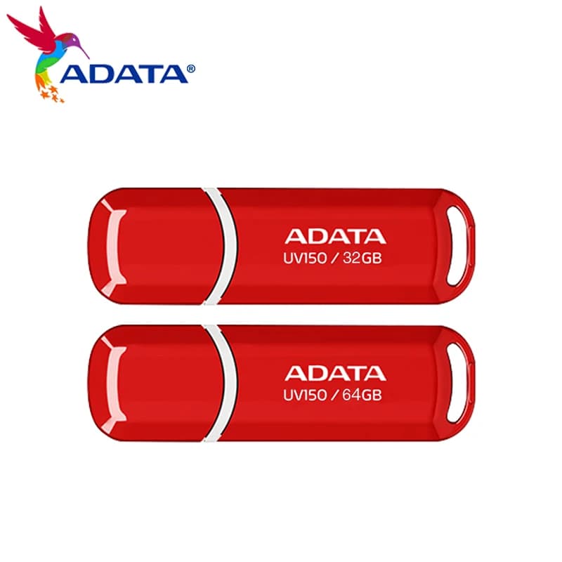 Chiavetta USB ADATA UV150 originale al 100% 32 GB 64 GB USB 3.2 Memoria ad alta velocità Pendrive Mini U disco Chiavetta USB rossa