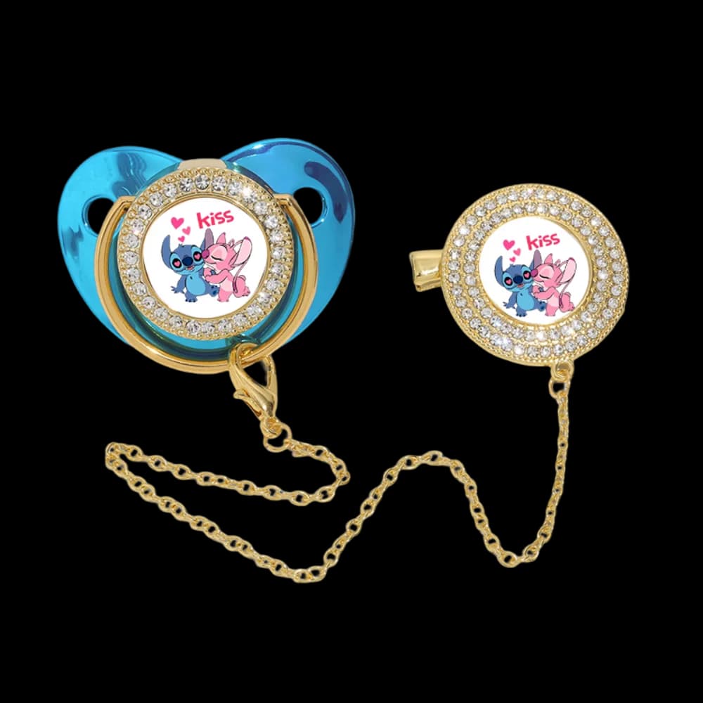 Ciuccio di Lusso Kawaii per Neonati, Porta Ciuccio per l'Alimentazione del Bambino, Giocattolo da Dentizione in Silicone per Neonati