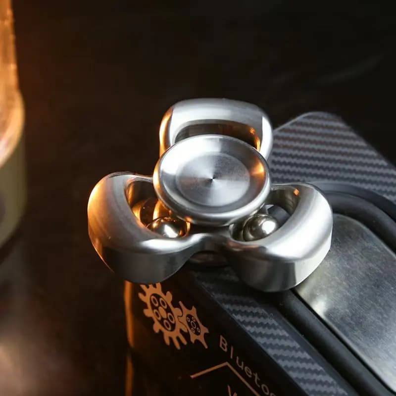 Giocattolo Fidget Spinner in acciaio inossidabile Horizon - Giroscopio a mano con punta delle dita Giroscopio di decompressione - Giocattolo Fidget EDC per adulti