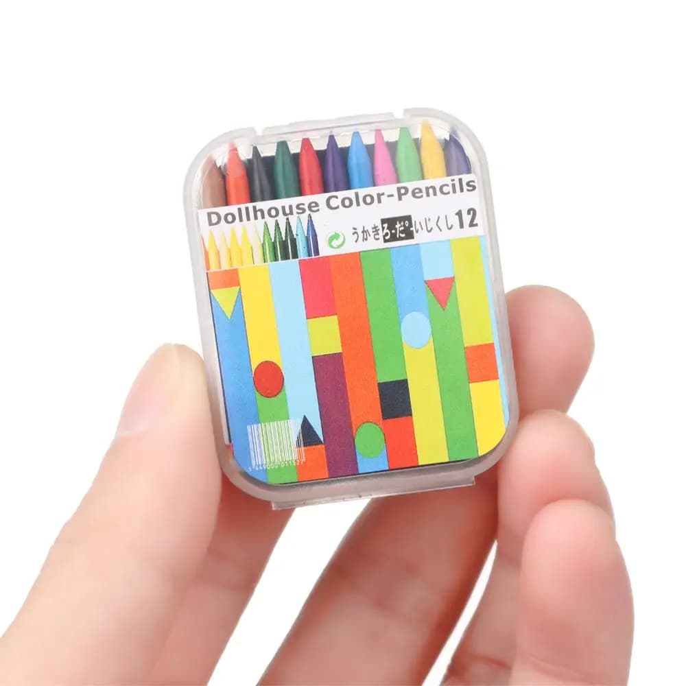 1 Set 8/12/13 colori bambola colorata pastello colore matita bambole accessori Mini strumenti di pittura decorazione casa delle bambole modello di scena