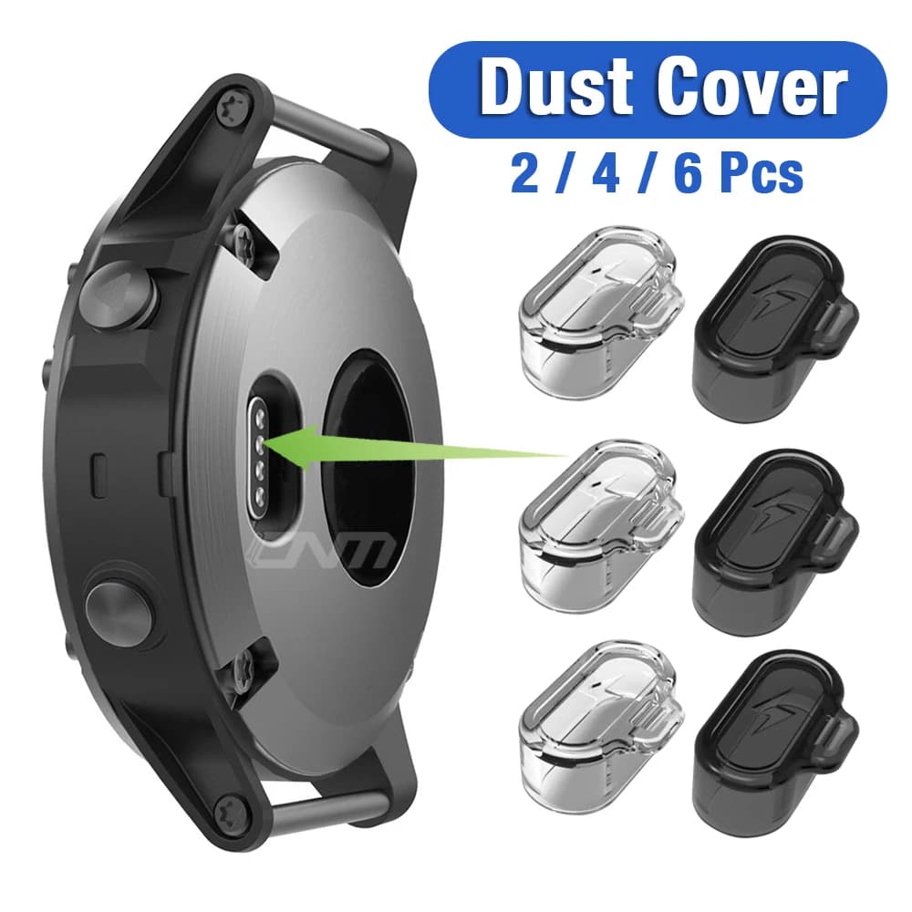 Anti-dust plug Refill door Protective plug for Garmin Forerunner 955 945 255 Fenix 7 7 7S 7X 6S 6X TPU Transparent dust cap
