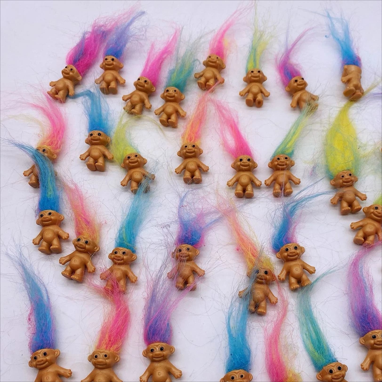 Troll Dolls, Vintage Troll Statuettes Good luck, Colorful Characters Collection, Party Gifts, Christmas, Halloween