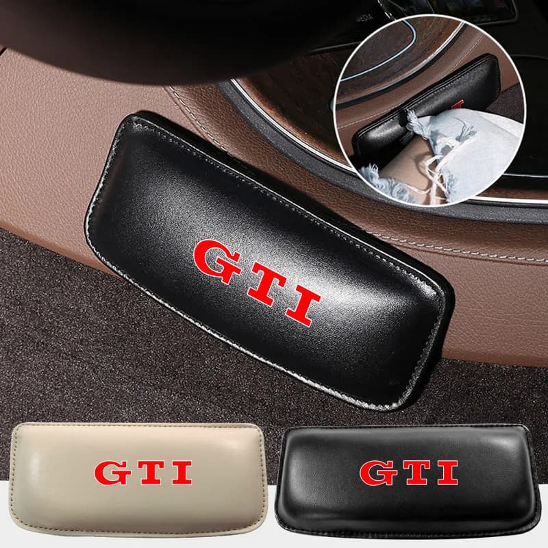 Cuscinetto per Ginocchia Auto in Memory Foam Confortevole, Emblema Interno per VW GTI Jetta MK5 MK6 Golf-4 5 6 7 Passat 3B7 601 171 B5 B6 B7 T4