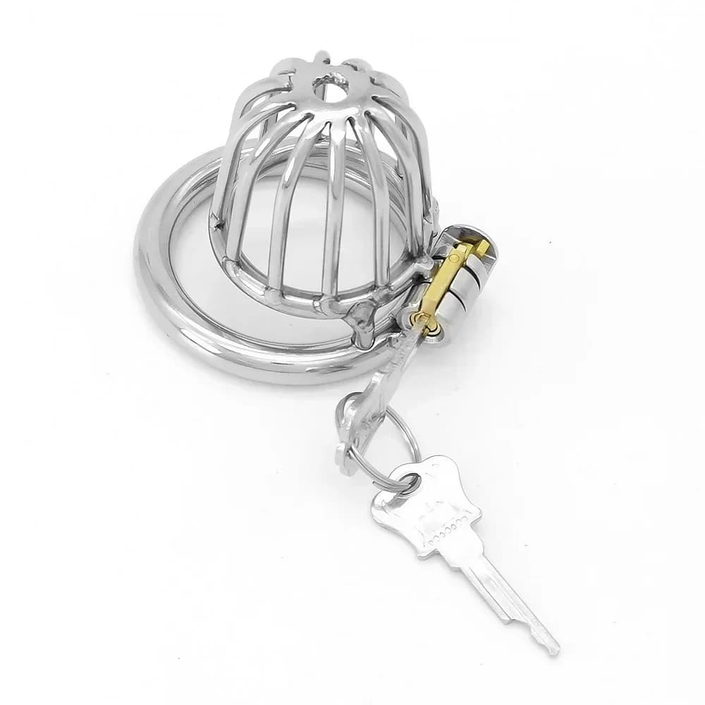 Bondage Adult Products Male Chastity Device Scrotum Bondage Cock Cage For Men Metal Chastity Belt Penis Rings Sex Toys Cock Lock