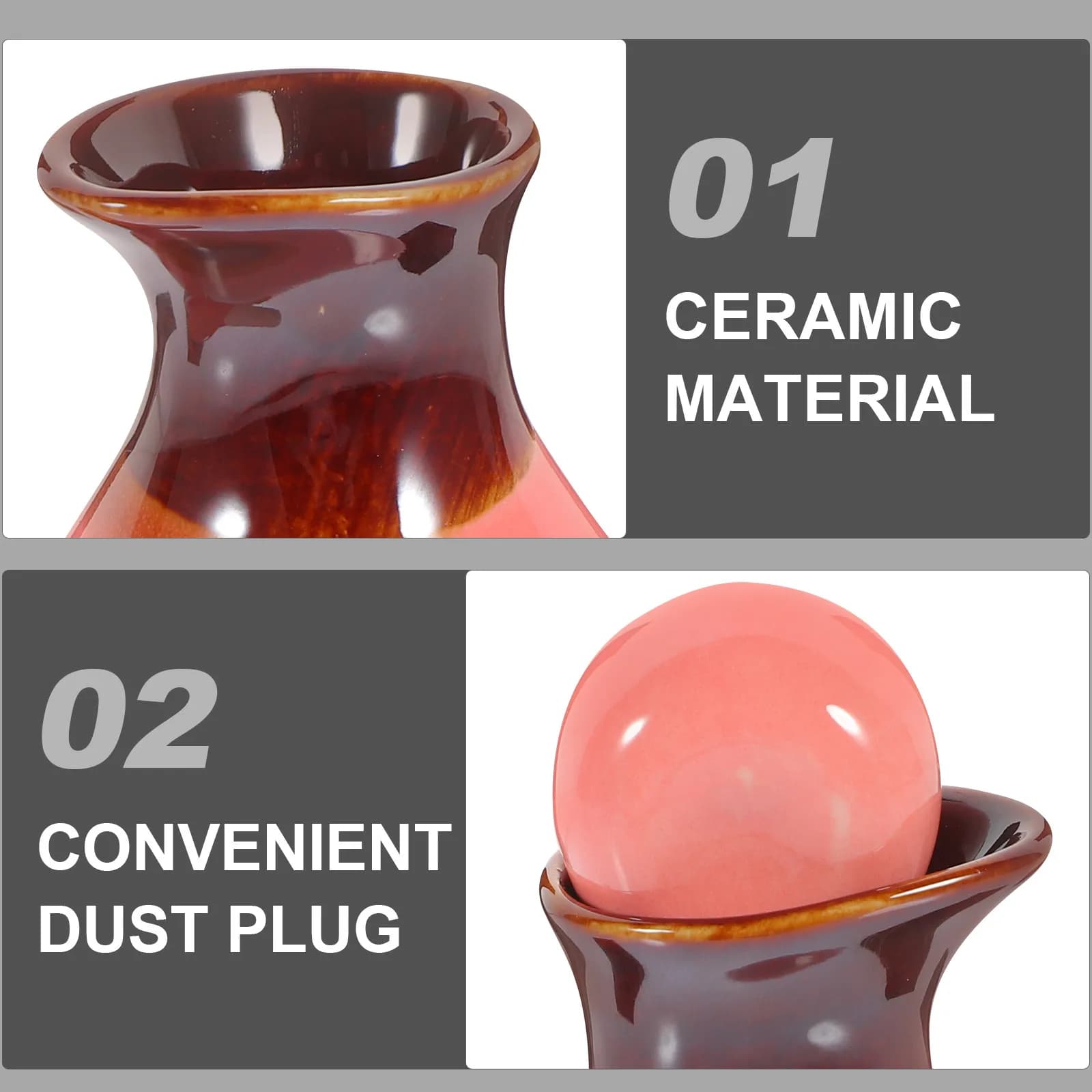1 set di bottiglie per oli essenziali in ceramica di alta qualità, contenitori per liquidi a prova di perdite, per donne, aromaterapia, salone di bellezza, portatili, per uso quotidiano