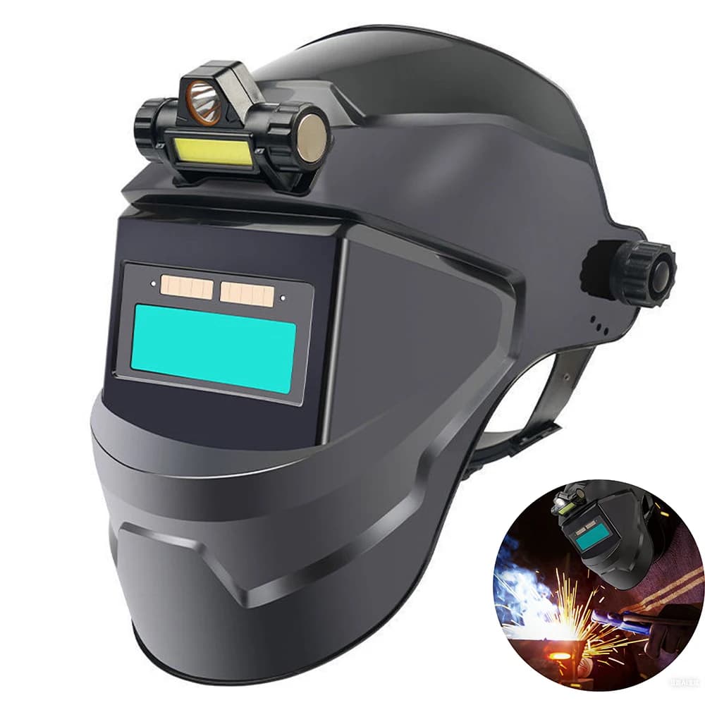 Welding mask with automatic obscuring Welding mask with automatic darkening True Color 130 °C Welding helmet resistant to high temperatures