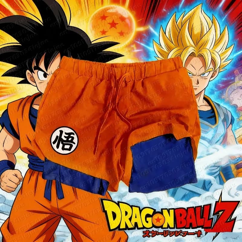Pantaloncini Anime Dragon Ball Son Goku Nuovi 2026 da Uomo, a Doppio Strato, Sportivi, con Stampa Digitale 3D, Traspiranti, per la Spiaggia