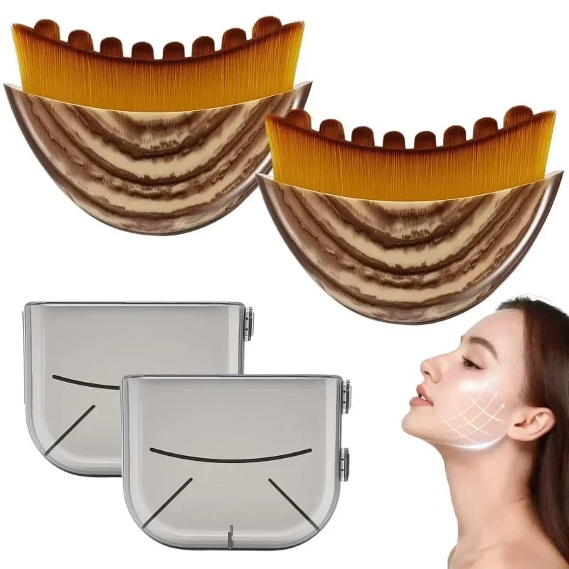 New lymphatic contour brush, facial lymphatic drainage massager, ergonomically designed to fit the skin with precision and reliability