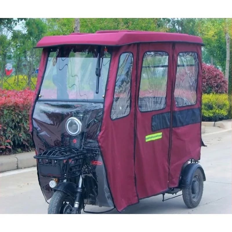 Electric Tricycle Tent for Motorcycle Closed Tent Thickness Removable Rain Removable Solar Protection Safe Windproof Safe