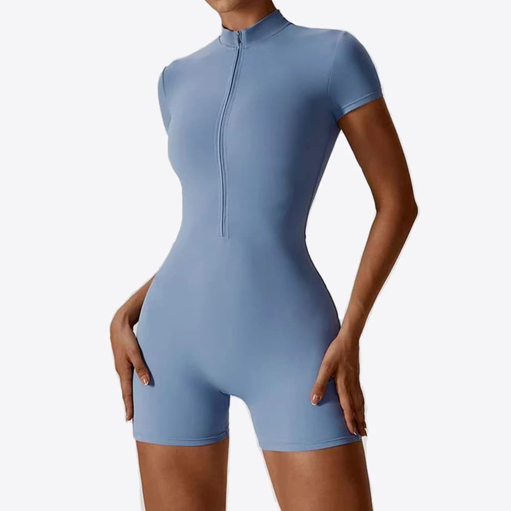 Women's Yoga Suits Short Sleeve Slim Fit Stretch overall Fitness sexy Women's Shorts Hinge Sportswear