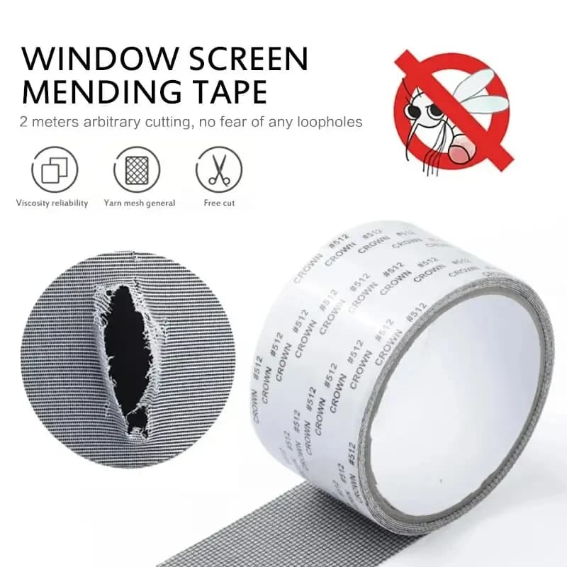 Window Screen Repair Tape Self-adhesive Network Tape Fixing Patch For Net Door Anti Insects Mosquito Mesh Repairing Rotated Holes