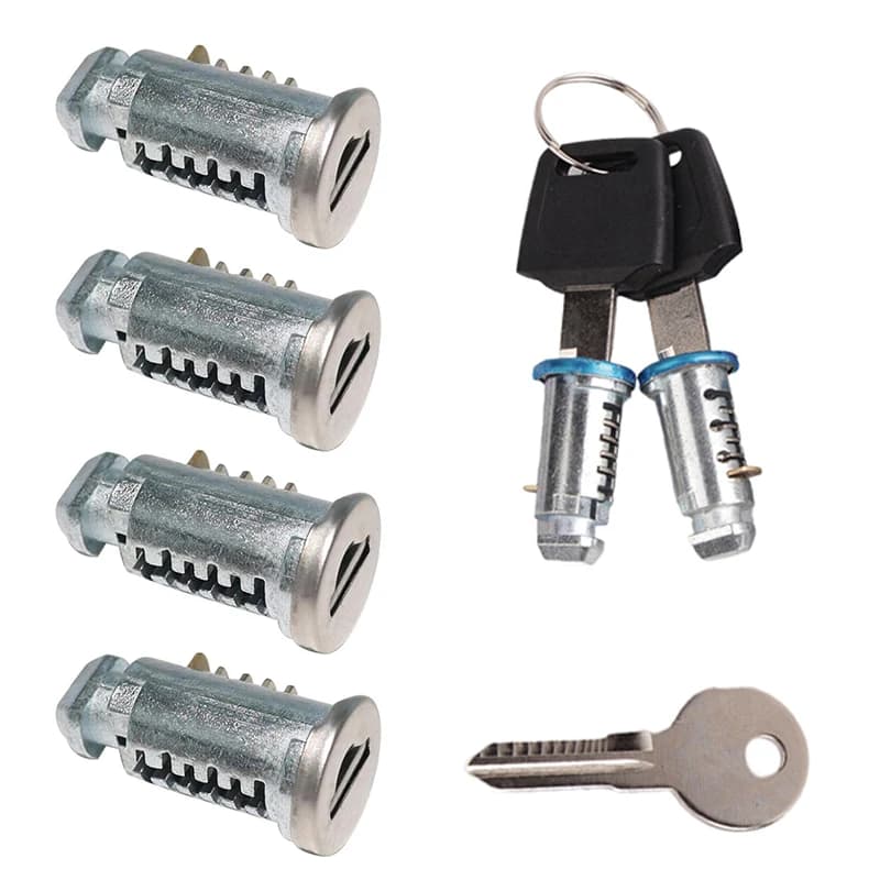 Packages and keys for package holders, locking cylinder kit for car pack systems, roof rack accessories