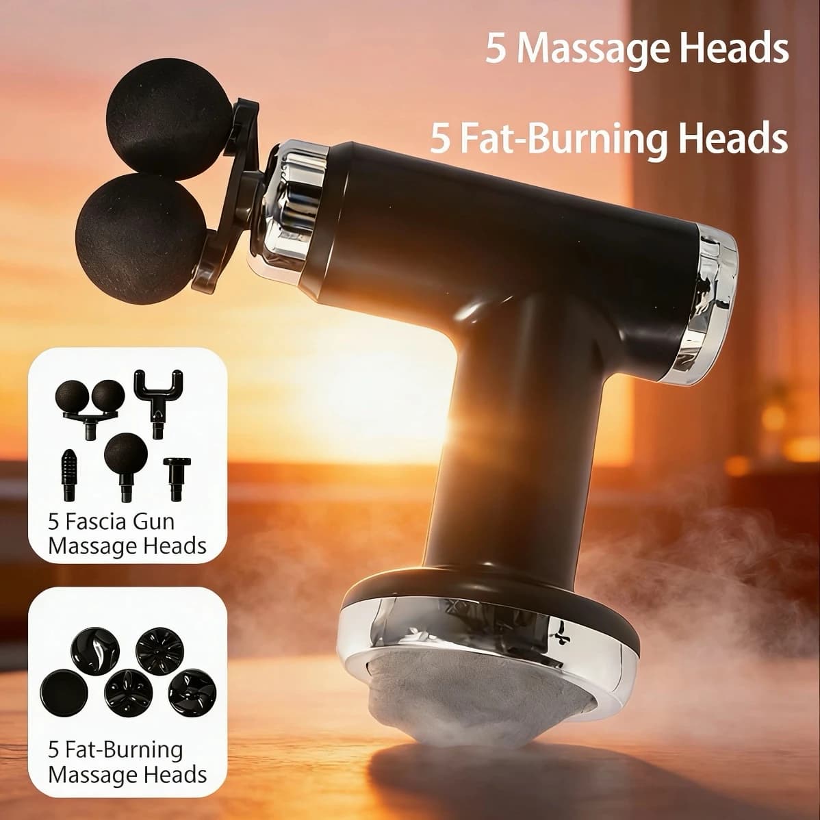 Wireless Portable Massage Gun for Deep Muscle Relaxation, Double Head Body Massage Gun to Relieve Muscle Pain