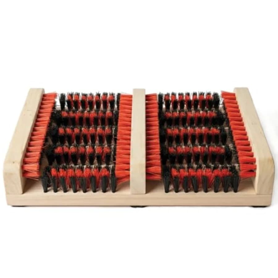 Spazzola per Stivali - Spazzola per Pulizia Scarpe da Esterno - Pulitore Compatto Portatile per Casa, Camper, Camion - Edizione Timber