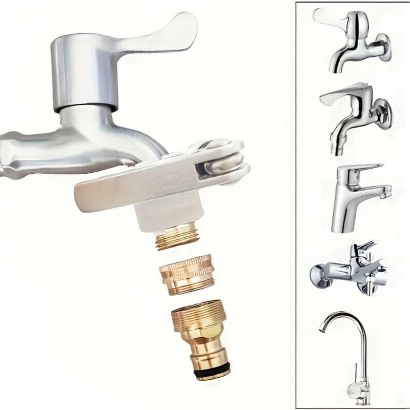 Universal Garden Hose Tap Adapter Sturdy Faucet Connector Water Pipe Fitting Tool Outdoor Watering System Easy Install Connect