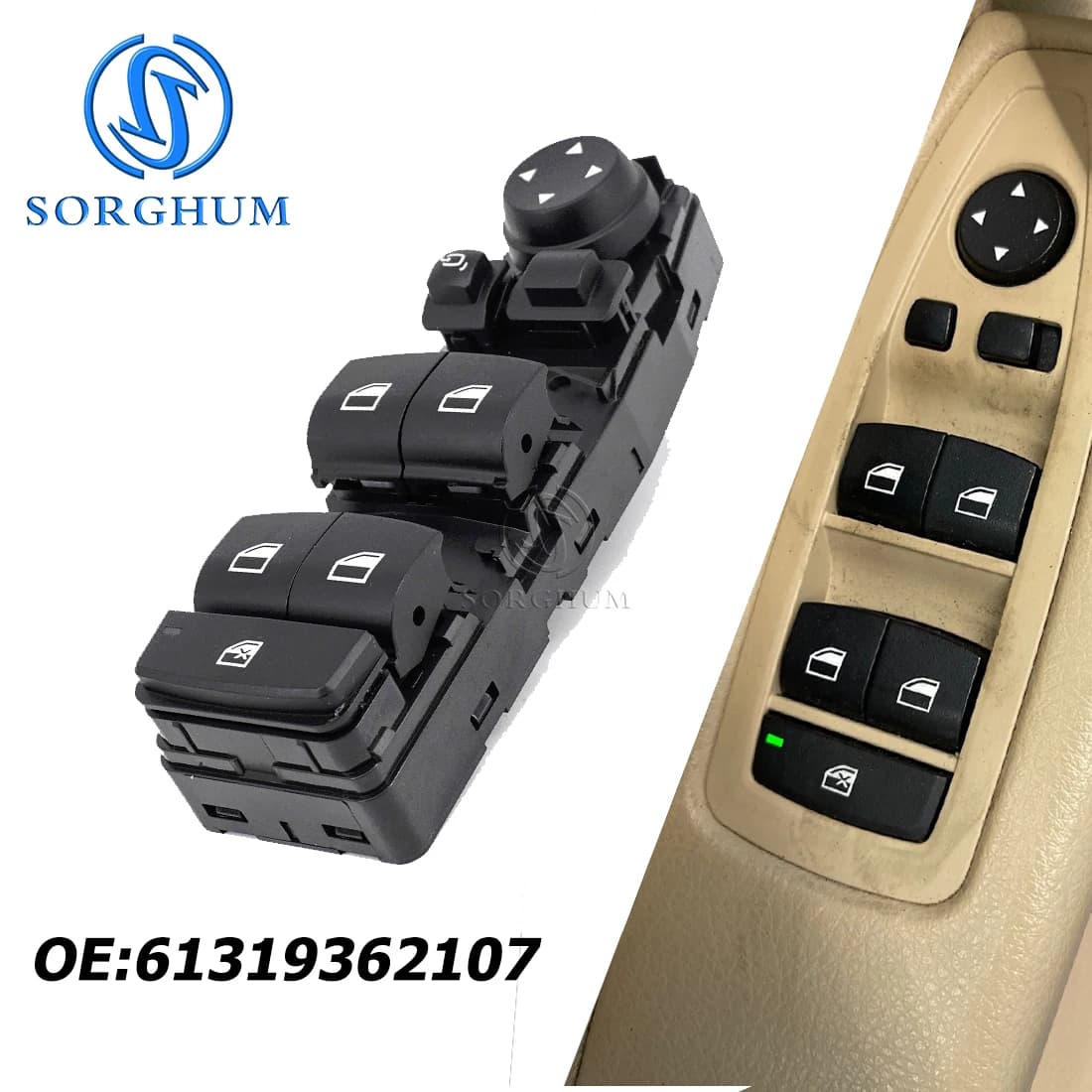 Sorgo per BMW X1 F48 F49 F20 X3 F10 F30 F07 F11 F06 F25 F36 interruttore alzacristallo elettrico principale interruttore specchio 61319362107CX 61319362107