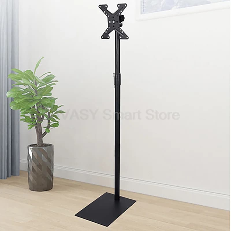 Swivel floor stand for TV, mobile base without drilling for 32-65 inch screens 360 ° Tiktok live monitor support swivel adjustable height