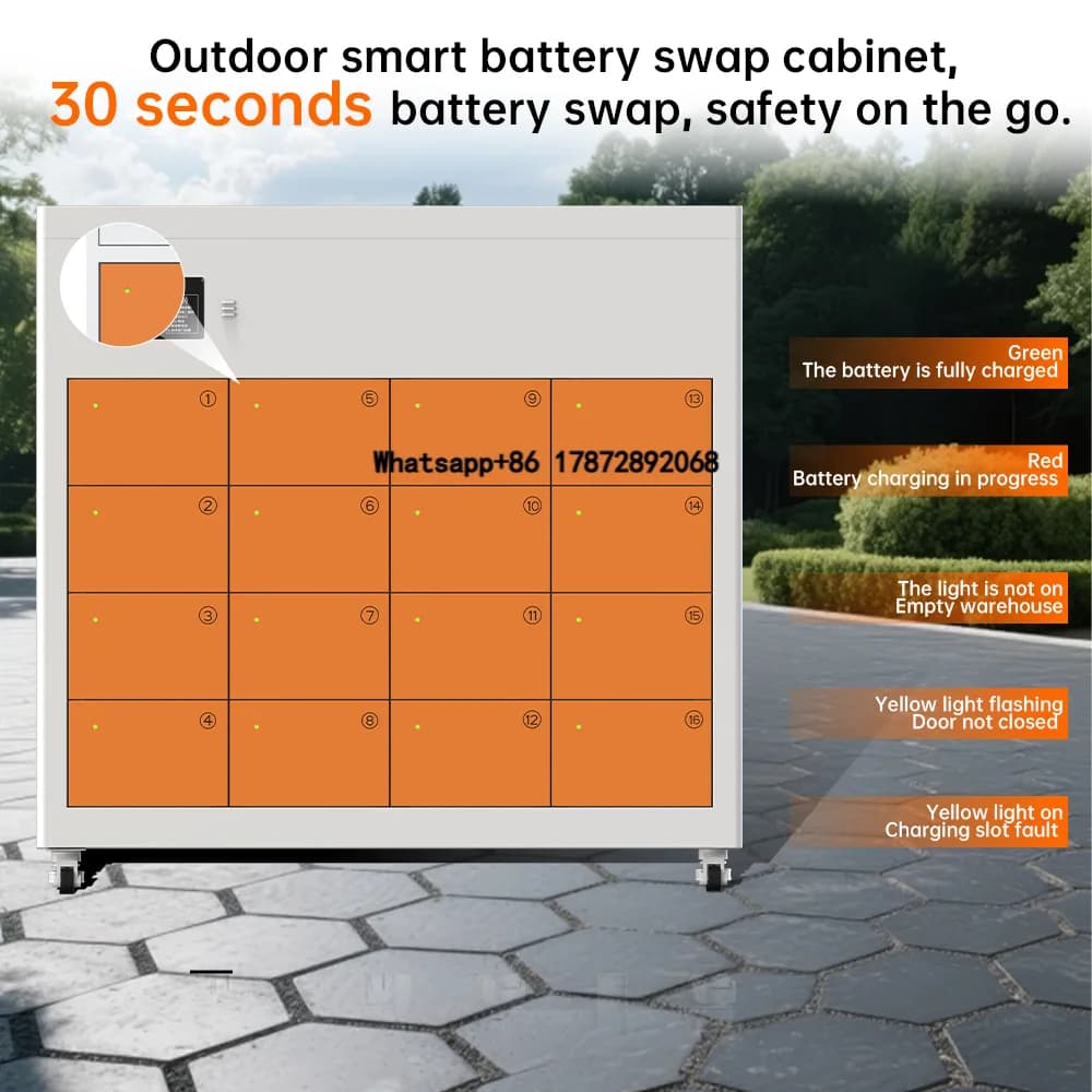 Stazione di ricarica per batterie e-bike 48V 60V 72V, alimentatore per moto elettriche, stazione di scambio batterie per esterni